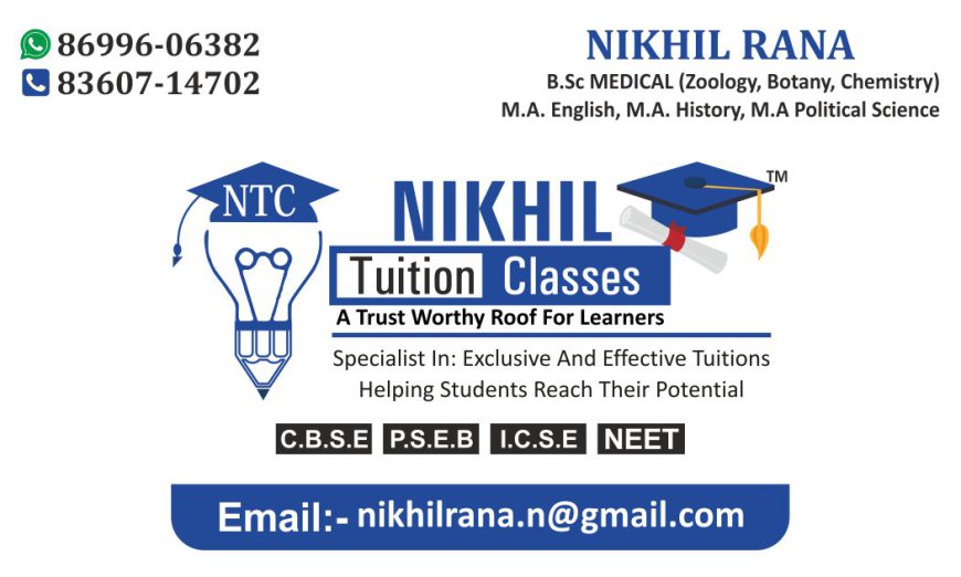 Nikhil Tuition Classes, Jalandhar: Where Brilliance Meets Success