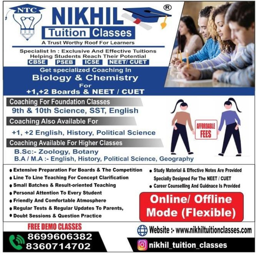 Achieve Academic Excellence with Nikhil Tuition Classes