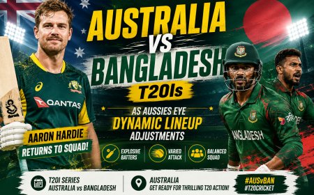 Australia vs Bangladesh T20Is: Aaron Hardie Returns to Squad as Aussies Eye Dynamic Lineup Adjustments