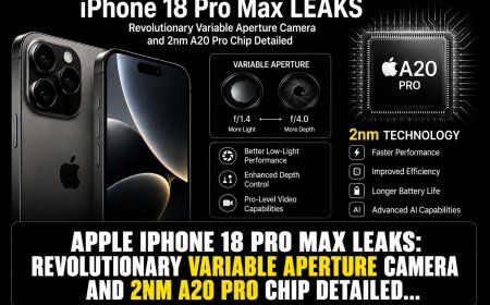 Apple iPhone 18 Pro Max Leaks: Revolutionary Variable Aperture Camera and 2nm A20 Pro Chip Detailed