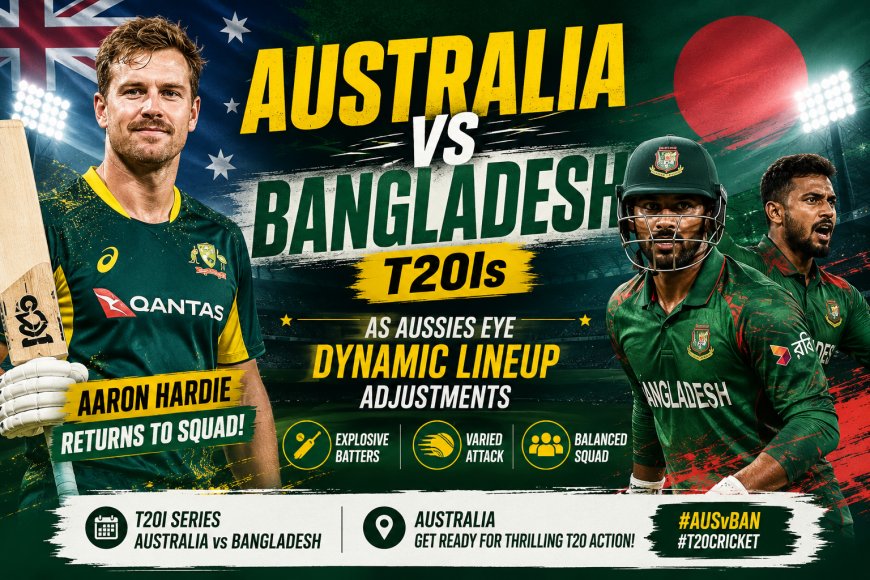 Australia vs Bangladesh T20Is: Aaron Hardie Returns to Squad as Aussies Eye Dynamic Lineup Adjustments