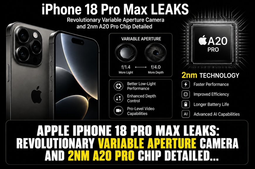 Apple iPhone 18 Pro Max Leaks: Revolutionary Variable Aperture Camera and 2nm A20 Pro Chip Detailed