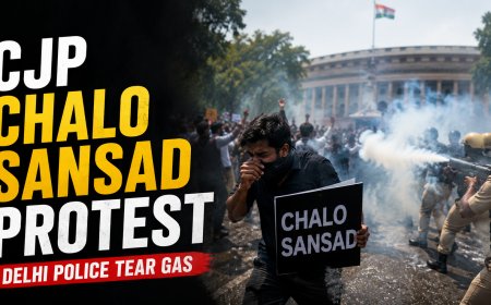 CJP 'Chalo Sansad' Protest Stopped in Delhi: Police Use Tear Gas, Security Tightened