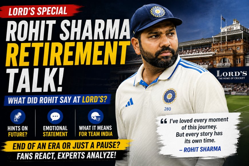Rohit Sharma Retirement Talk Dismissed as India Backs Opener Ahead of Lord's ODI