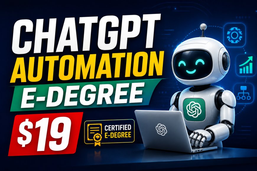 ChatGPT & Automation E-Degree Drops to $19.99: Learn AI Skills for Business and Career Growth