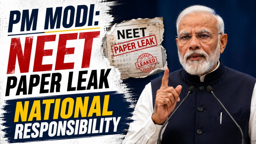 PM Modi on NEET Paper Leak: Calls It a National Responsibility, Seeks Strictest Punishment for Culprits