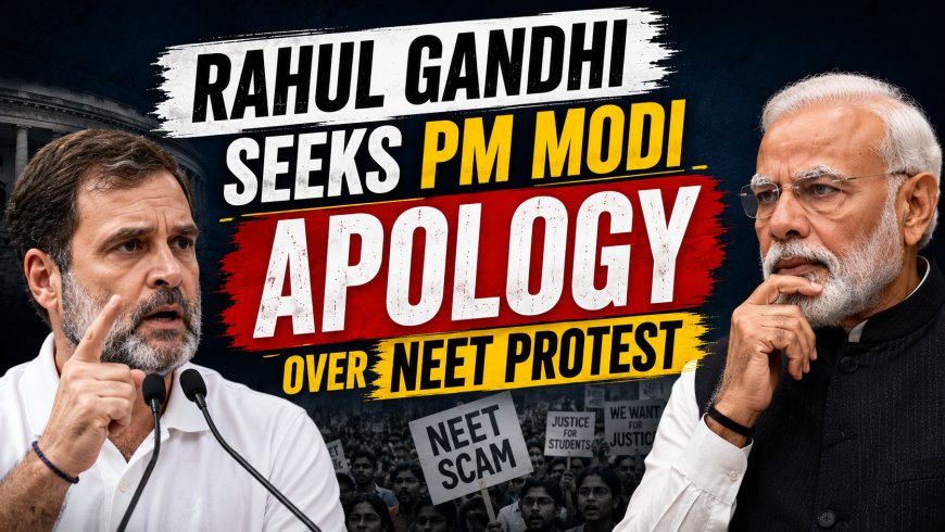Rahul Gandhi Demands PM Modi's Apology Over Delhi Protest Crackdown on NEET Students