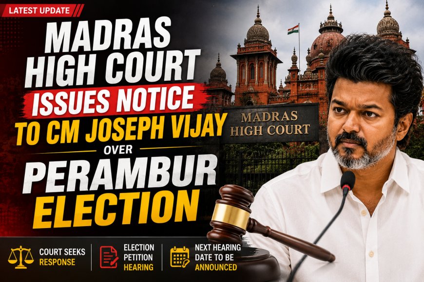 Madras High Court Issues Notice to CM Joseph Vijay Over Perambur Election Victory Challenge